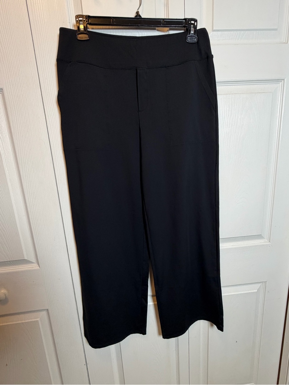 G4Free Black Wide Leg Yoga Pants XXL High Rise Pull On Stretch